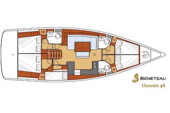 Oceanis 48 deck plan